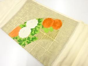 万寿菊模様織出し名古屋帯